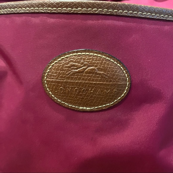 Red Longchamp Travel Tote with Trolley Strap - Picture 2 of 6